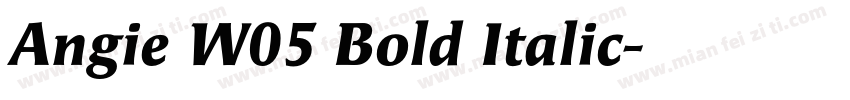 Angie W05 Bold Italic字体转换